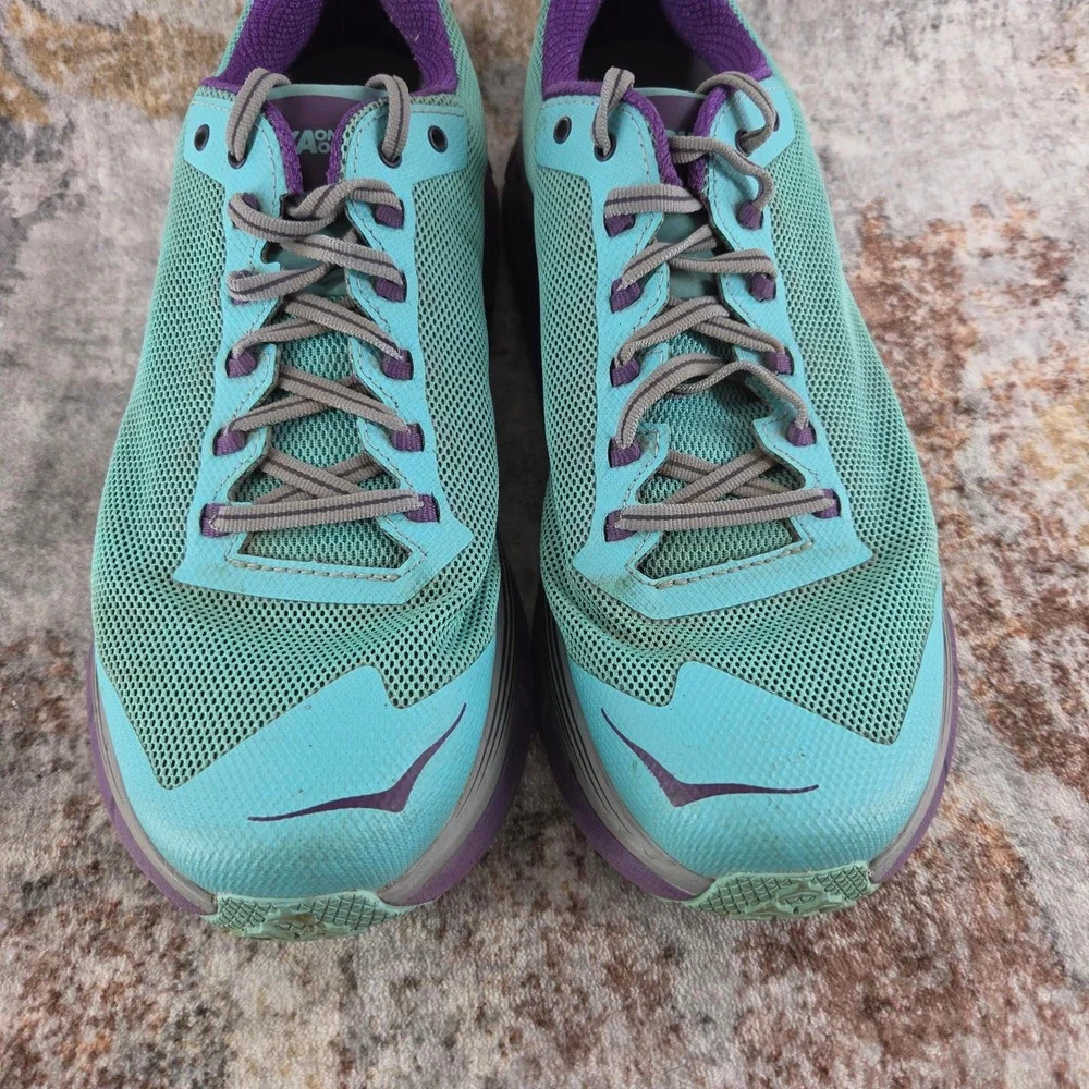Hoka Challenger ATR 4 Running Shoes Womens 11 Blue Purple Trail Trainers 1018295